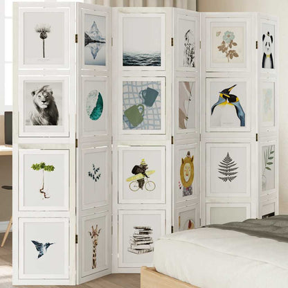 Paraván 3Dílný Bílý Masivní Dřevo Pavlovnie