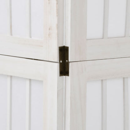 Paraván 6Dílný Bílý Masivní Dřevo Pavlovnie