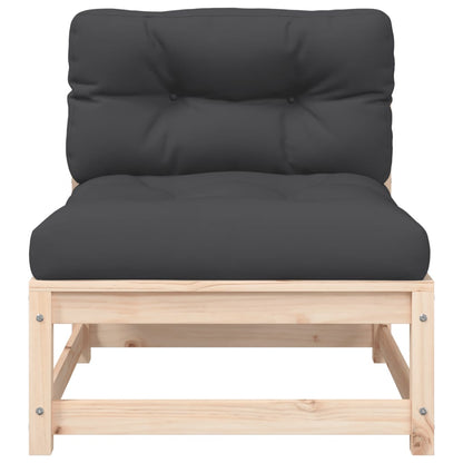 Zahradní Pohovky Bez Područek S Poduškami 2 Ks Masivní Borovice