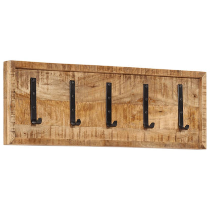 Nástěnný Věšák S 5 Háčky Masivní Mangovníkové Dřevo