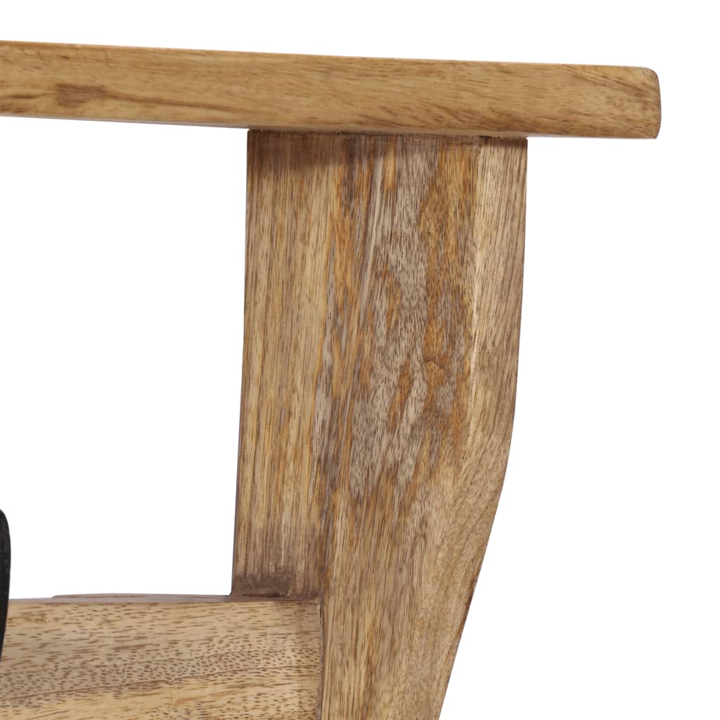 Nástěnný Věšák Se 4 Háčky Masivní Mangovníkové Dřevo