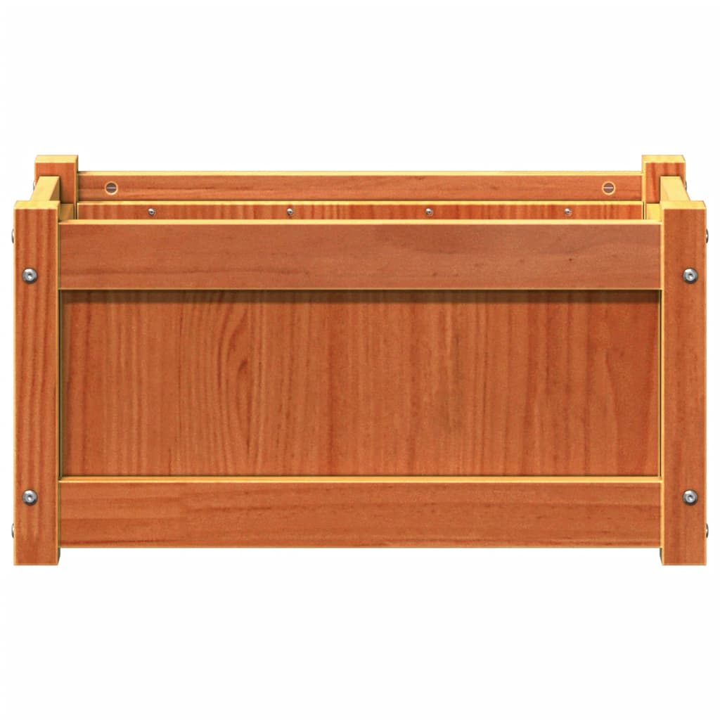 Zahradní Truhlík Voskově Hnědý 60 X 31 X 31 Cm Masivní Borovice