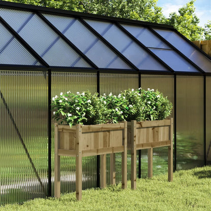 Zahradní Truhlík S Nohami Bílý 70 X 31 X 70 Cm Masivní Borovice