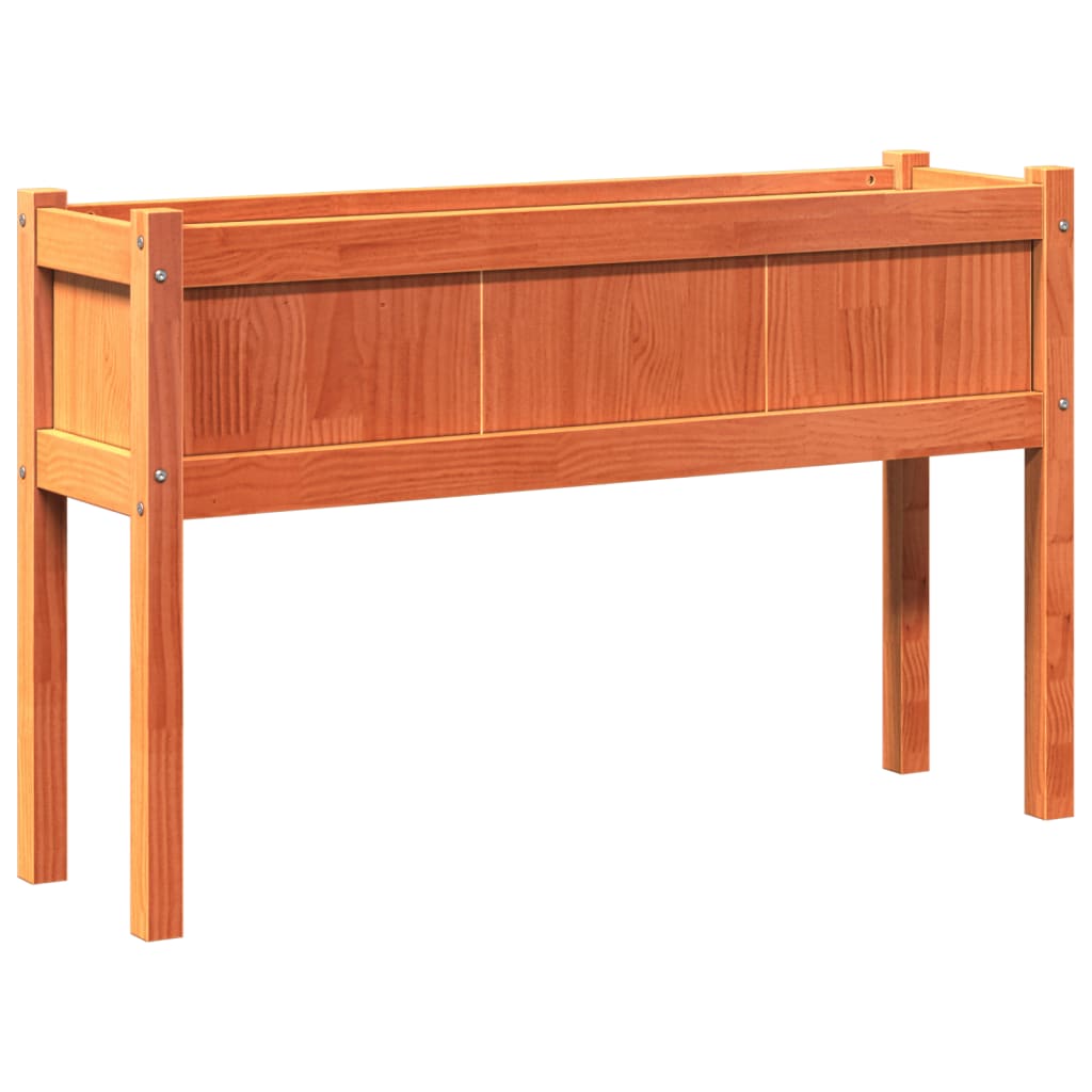 Zahradní Truhlík S Nohami Voskově Hnědý 110X31X70 Cm Borovice