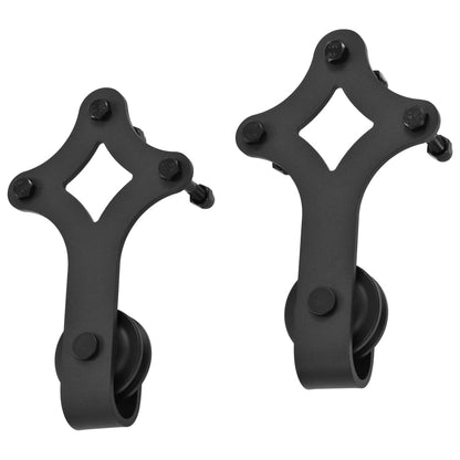 Posuvné Dveře S Kováním 80 X 210 Cm Masivní Borové Dřevo Vzor Šedá Kostka