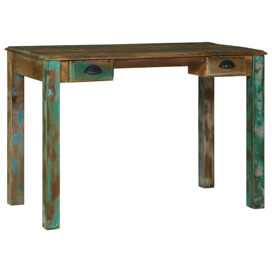 Stůl Na Psaní Hnědá 112 X 55 X 76 Cm Masivní Obnovované Dřevo