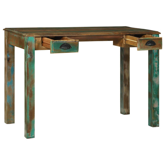 Stůl Na Psaní Hnědá 112 X 55 X 76 Cm Masivní Obnovované Dřevo