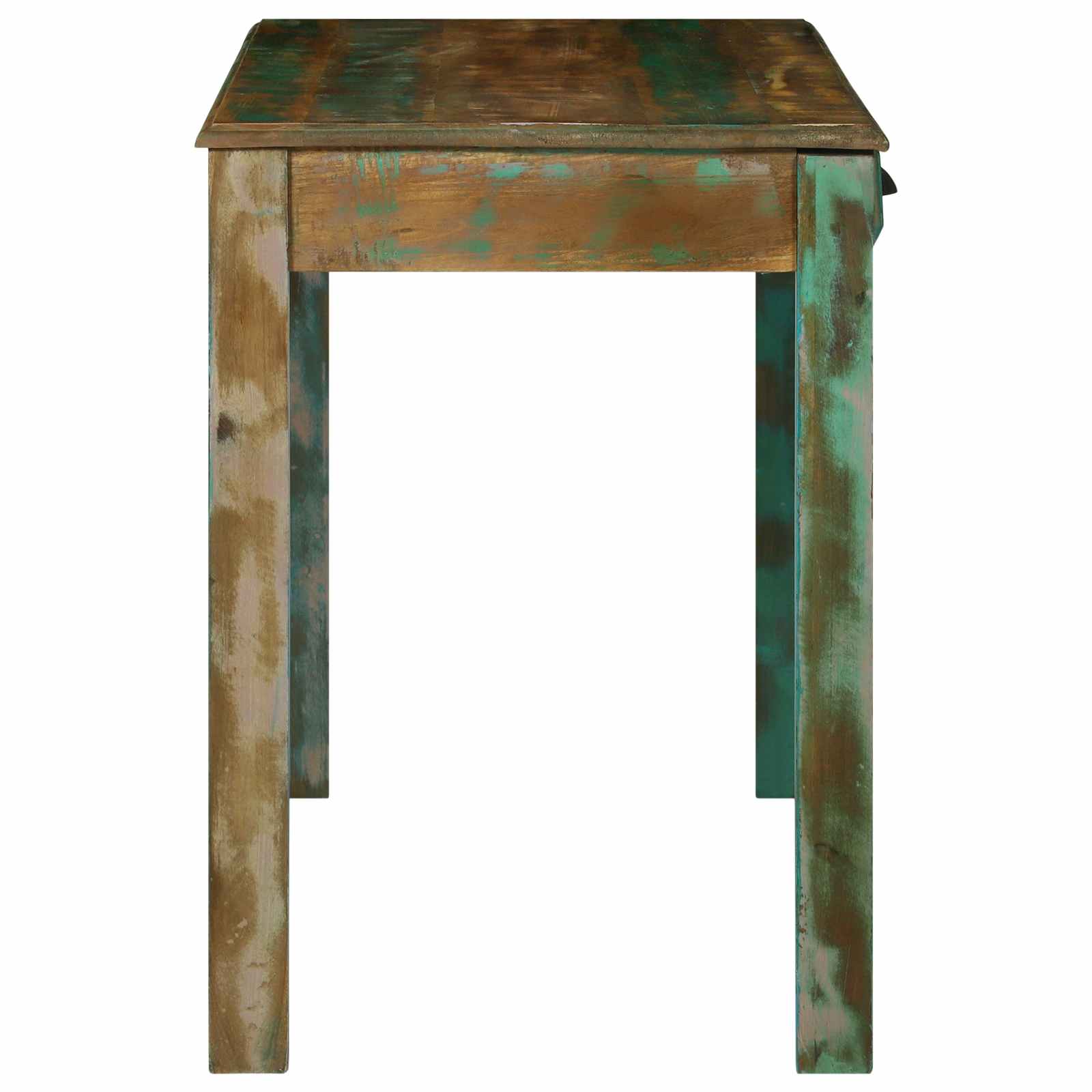 Stůl Na Psaní Hnědá 112 X 55 X 76 Cm Masivní Obnovované Dřevo