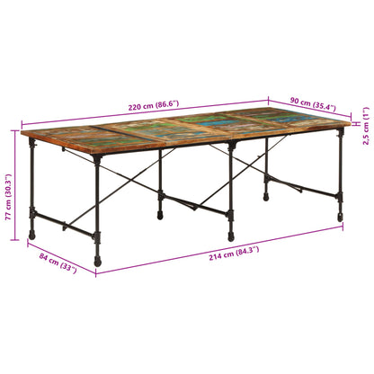 Jídelní Stůl 220 X 90 X 77 Cm Masivní Recyklované Dřevo