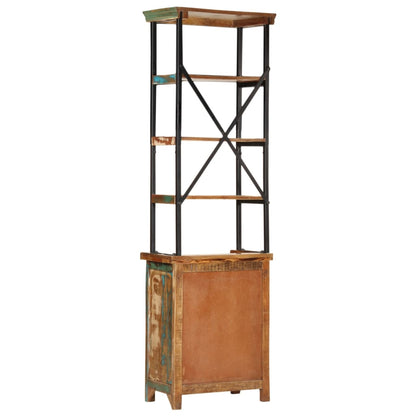 Skříň Highboard 55 X 30 X 180 Cm Masivní Recyklované Dřevo