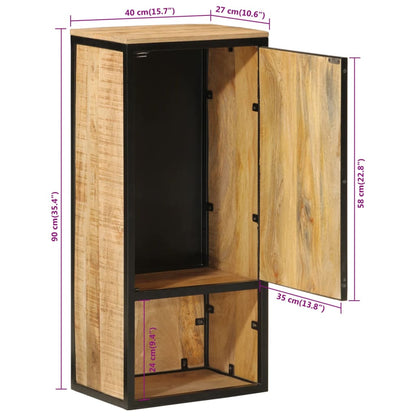 Koupelnová Skříňka 40X27X90 Cm Masivní Mangovník A Železo
