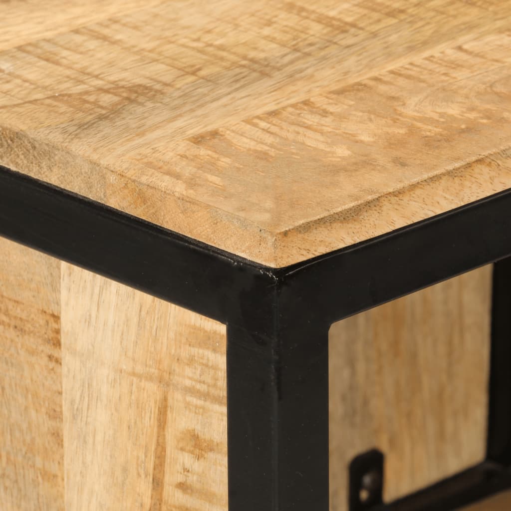 Koupelnová Skříňka 40X27X90 Cm Masivní Mangovník A Železo
