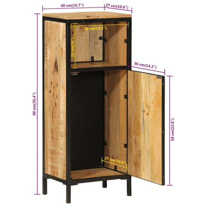 Koupelnová Skříňka 40X27X90 Cm Masivní Mangovník A Železo