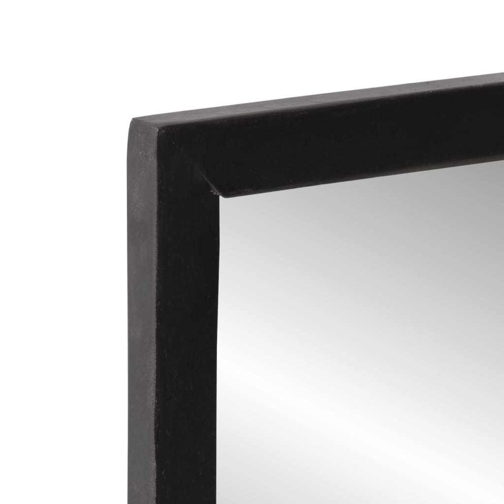 Zrcadlo S Policí 80X8X55 Cm Sklo A Masivní Mangovníkové Dřevo