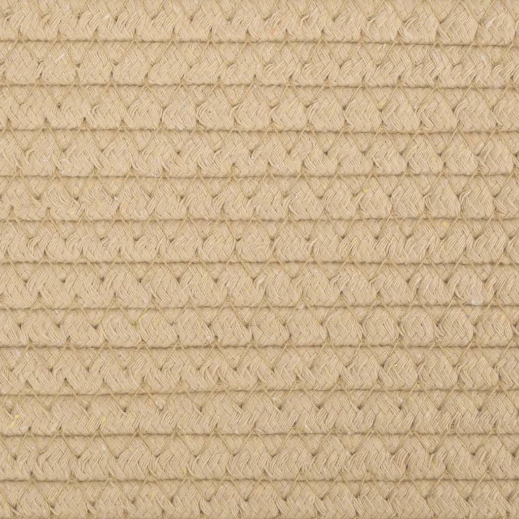 Úložné Koše 2 Ks Béžové A Bílé Ø 24 X 18 Cm Bavlna