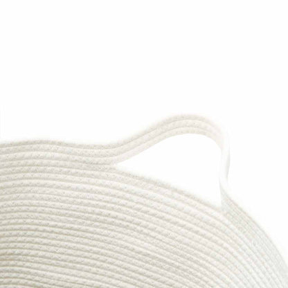 Úložný Koš Hnědý A Bílý Ø 49 X 65 Cm Bavlna