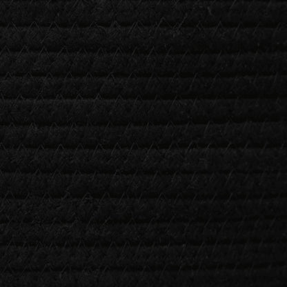 Úložný Koš S Víkem Bílý A Černý Ø 40 X 35 Cm Bavlna