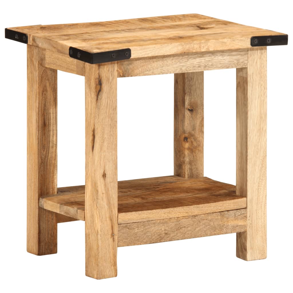 Odkládací Stolek 40X30X40 Cm Masivní Hrubé Mangovníkové Dřevo