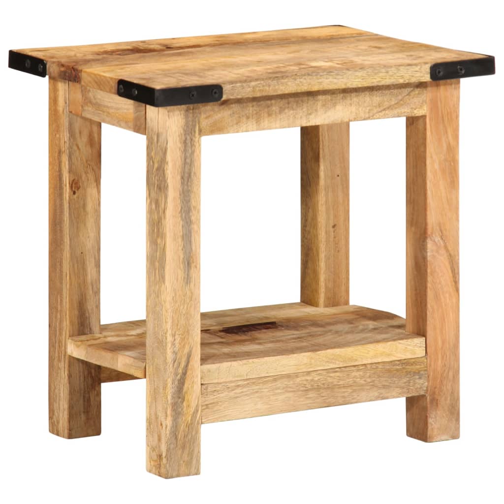 Odkládací Stolek 40X30X40 Cm Masivní Hrubé Mangovníkové Dřevo