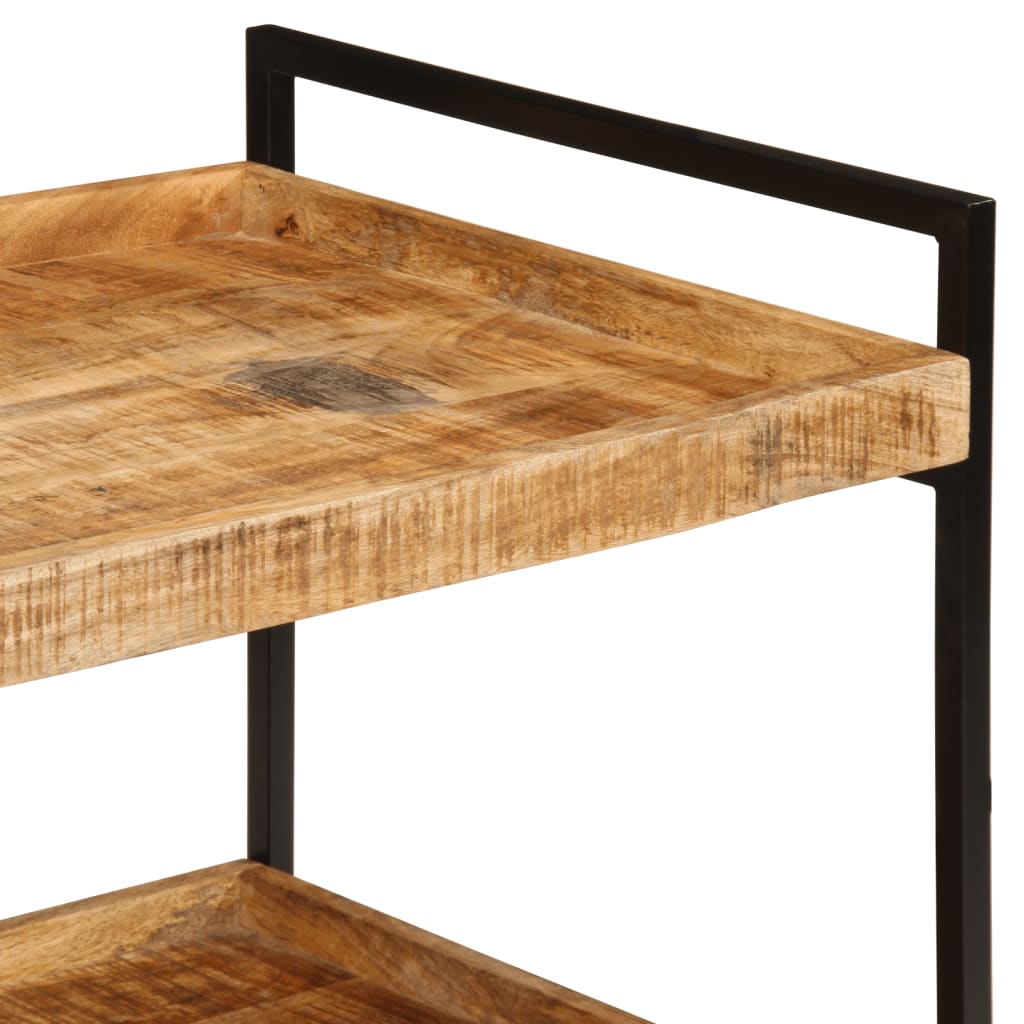 Kuchyňský Vozík 80X55X70 Cm Masivní Hrubé Mangovníkové Dřevo