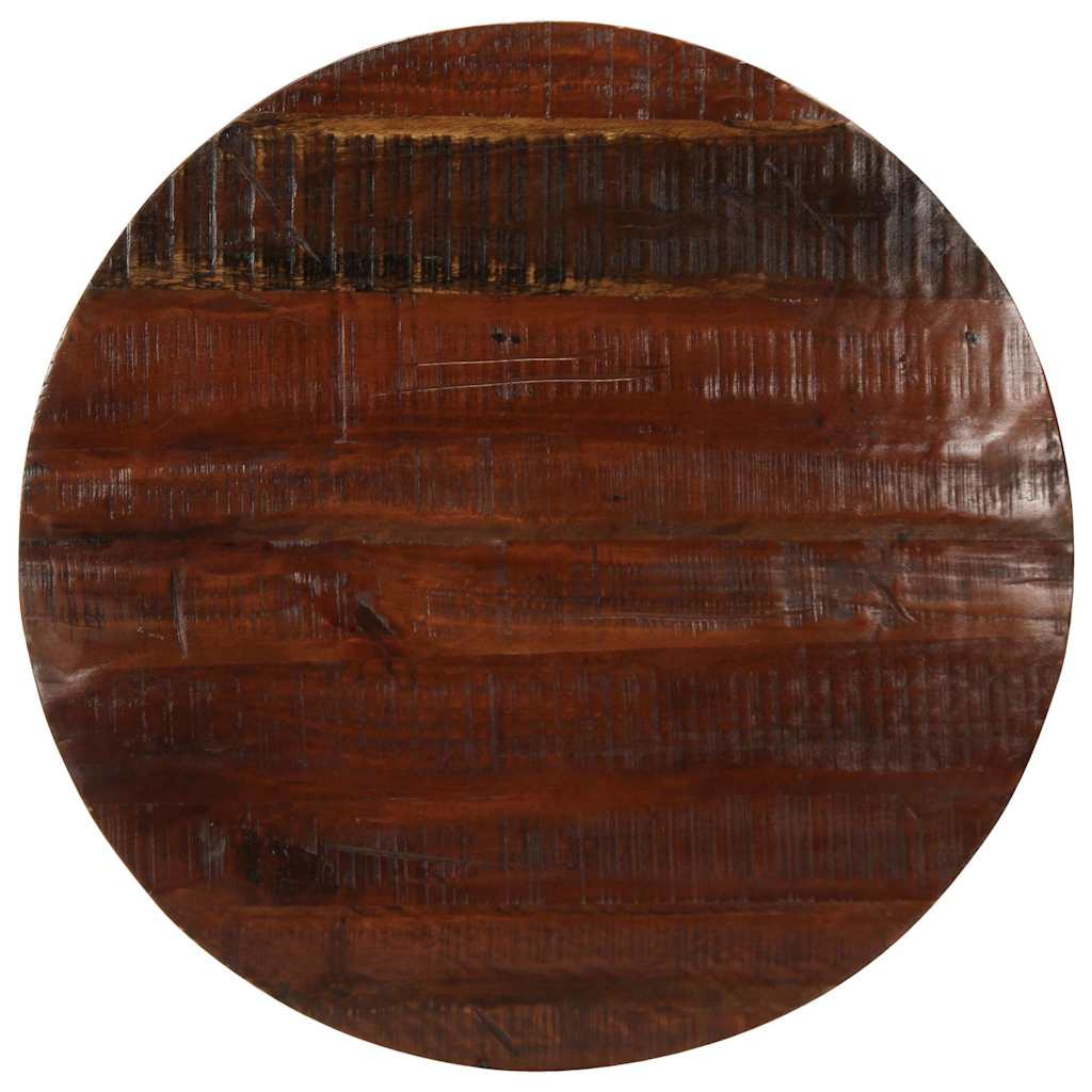 Stolní Deska Ø 80 X 2,5 Cm Kulatá Masivní Recyklované Dřevo Recyklované Dřevo (Přírodní)