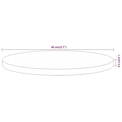 Stolní Deska Ø 40 X 2,5 Cm Kulatá Masivní Akáciové Dřevo