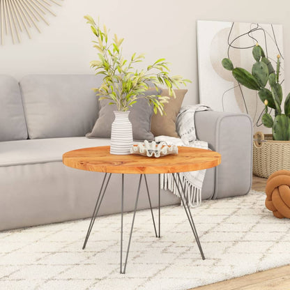 Stolní Deska Ø 40 X 3,8 Cm Kulatá Masivní Akáciové Dřevo Akáciové Dřevo (Přírodní)