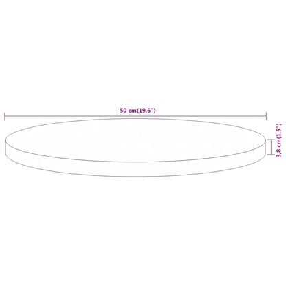 Stolní Deska Ø 50 X 3,8 Cm Kulatá Masivní Akáciové Dřevo