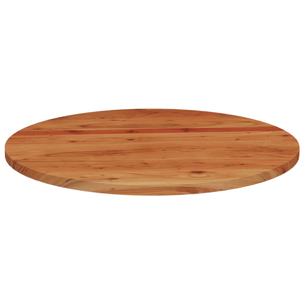 Stolní Deska Ø 80 X 3,8 Cm Kulatá Masivní Akáciové Dřevo