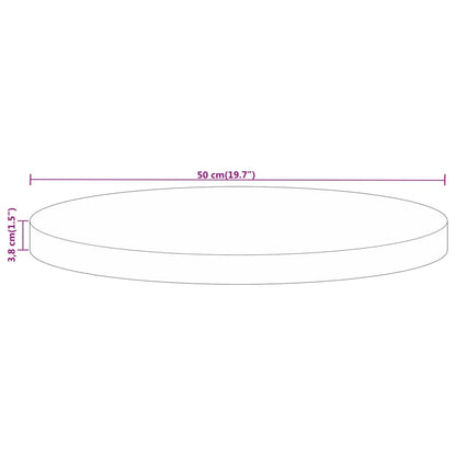 Stolní Deska Ø 50 X 3,8 Cm Kulatá Masivní Mangovníkové Dřevo