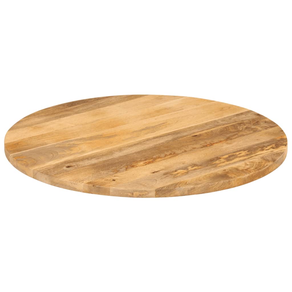 Stolní Deska Ø 90 X 3,8 Cm Kulatá Masivní Mangovníkové Dřevo