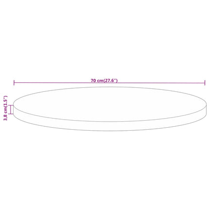 Stolní Deska Ø 70 X 3,8 Cm Kulatá Masivní Mangovníkové Dřevo