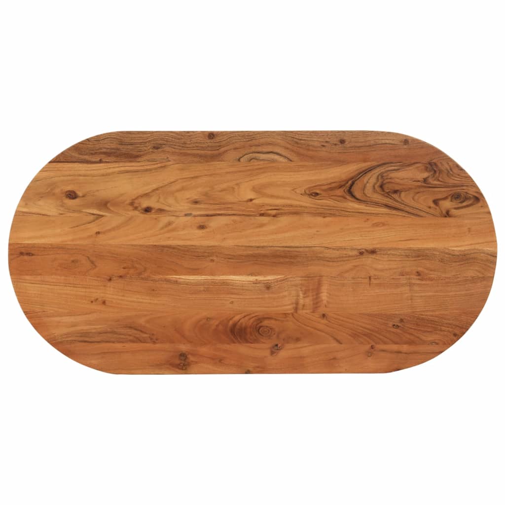 Stolní Deska 80 X 40 X 2,5 Cm Oválná Masivní Akáciové Dřevo Akáciové Dřevo (Přírodní)