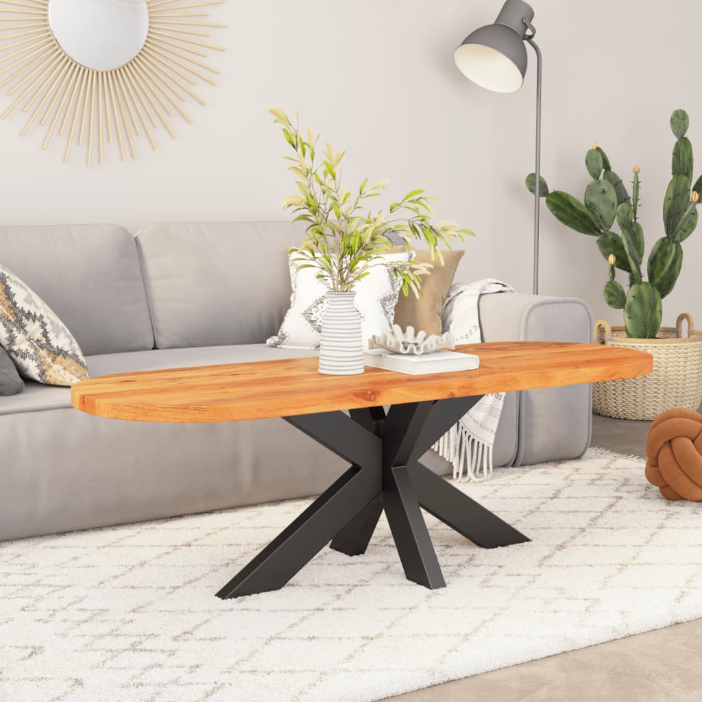 Stolní Deska 80 X 40 X 2,5 Cm Oválná Masivní Akáciové Dřevo Akáciové Dřevo (Přírodní)