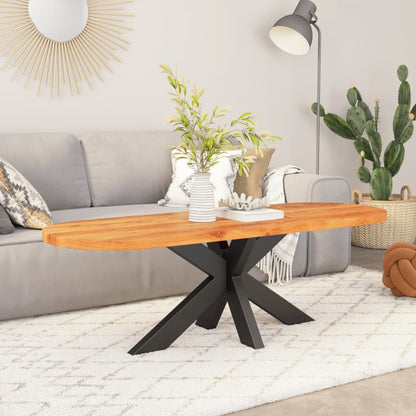 Stolní Deska 80 X 40 X 2,5 Cm Oválná Masivní Akáciové Dřevo Akáciové Dřevo (Přírodní)