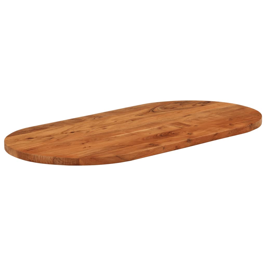 Stolní Deska 80 X 40 X 2,5 Cm Oválná Masivní Akáciové Dřevo Akáciové Dřevo (Přírodní)