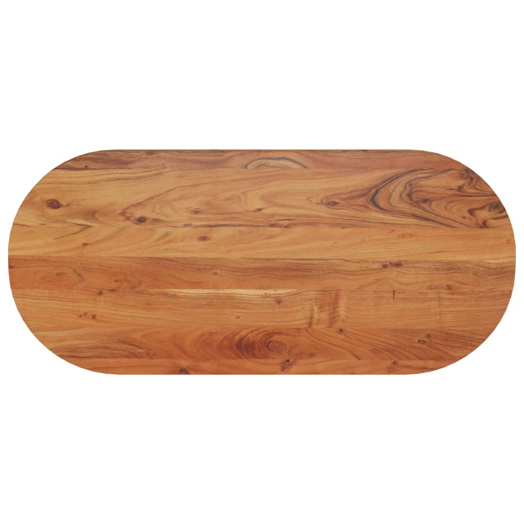Stolní Deska 80 X 40 X 2,5 Cm Oválná Masivní Akáciové Dřevo Akáciové Dřevo (Přírodní)