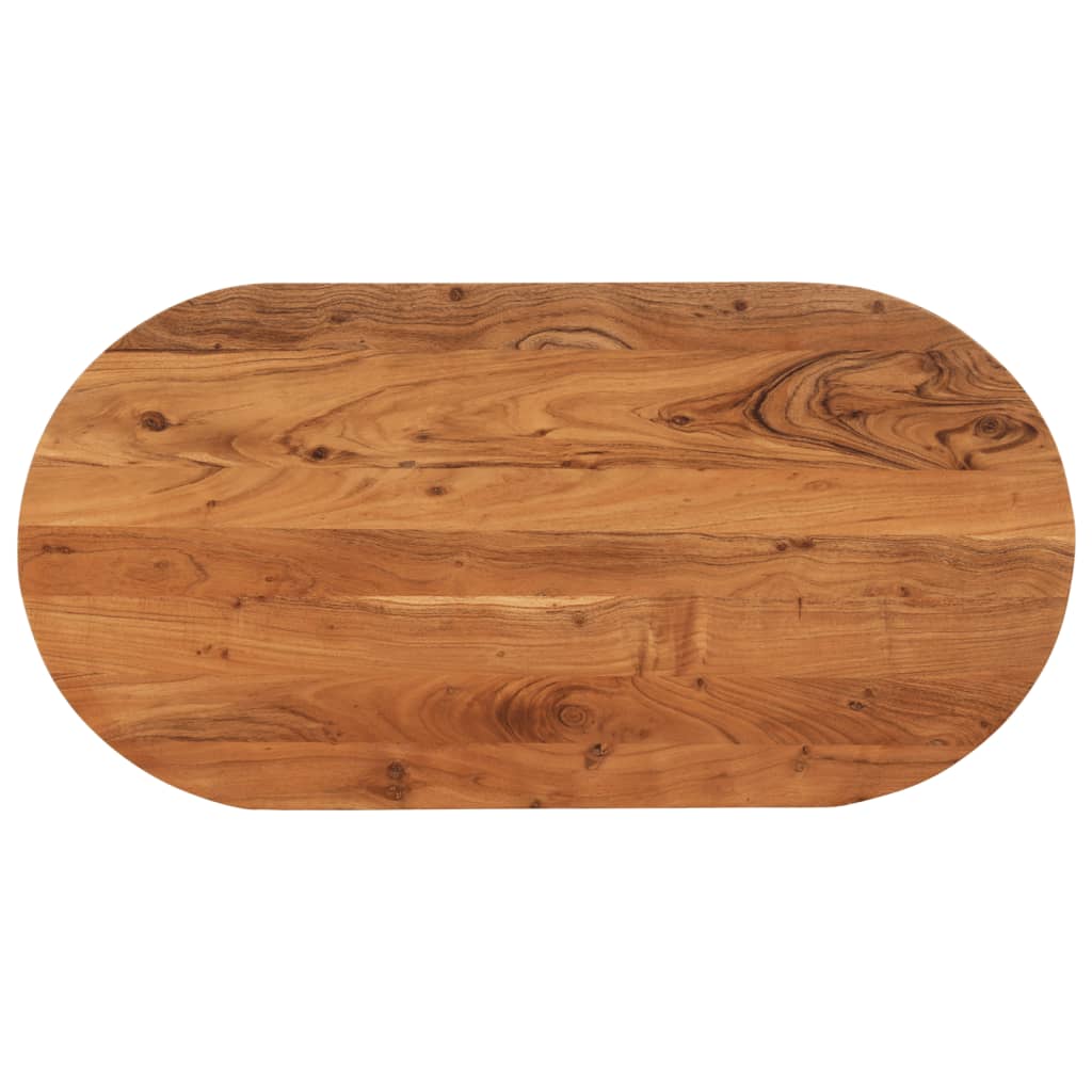 Stolní Deska 80 X 40 X 2,5 Cm Oválná Masivní Akáciové Dřevo Akáciové Dřevo (Přírodní)