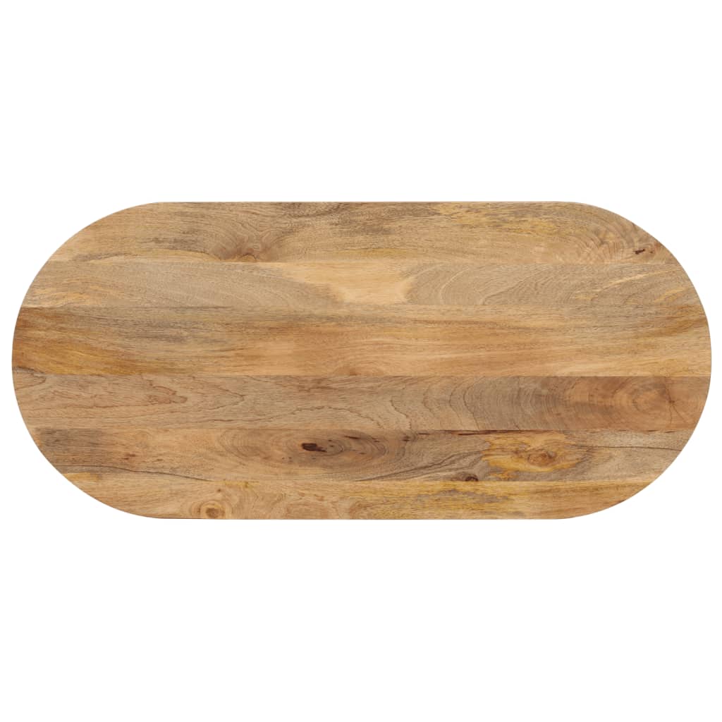 Stolní Deska 120X60X2,5 Cm Oválná Masivní Mangovníkové Dřevo Mangovníkové Dřevo (Přírodní)