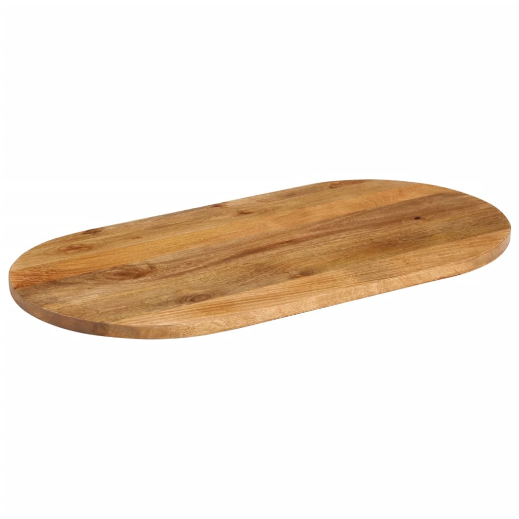 Stolní Deska 90 X 40 X 2,5 Cm Oválná Masivní Mangovníkové Dřevo Mangovníkové Dřevo (Dubová Povrchová Úprava)