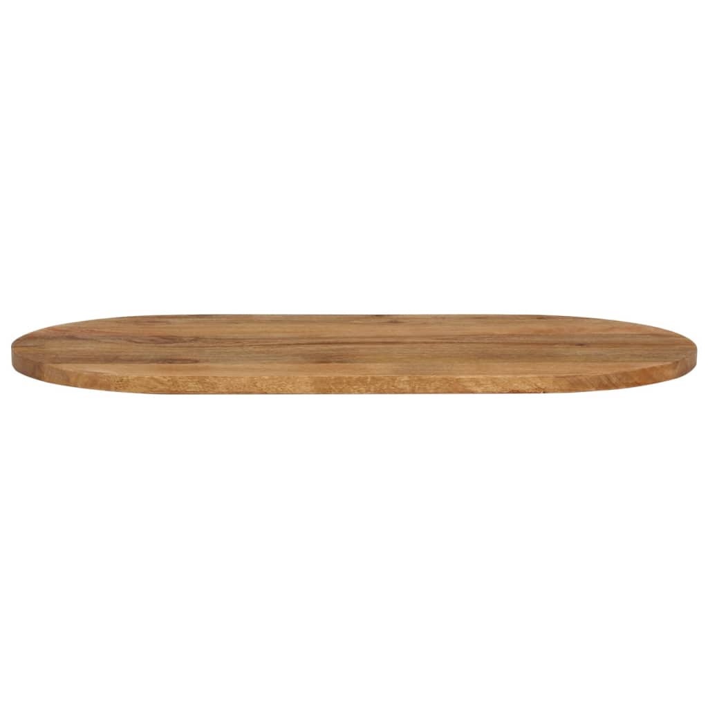 Stolní Deska 90 X 40 X 2,5 Cm Oválná Masivní Mangovníkové Dřevo Mangovníkové Dřevo (Dubová Povrchová Úprava)