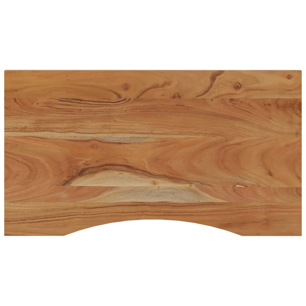 Stolní Deska 90X50X2,5 Cm Obdélníková Masivní Akáciové Dřevo Betonová Šedá
