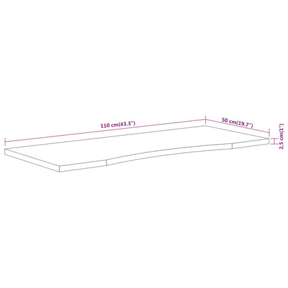 Stolní Deska 110X50X2,5 Cm Obdélníková Masivní Akáciové Dřevo