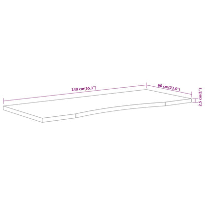 Stolní Deska 140X60X2,5 Cm Obdélníková Masivní Akáciové Dřevo