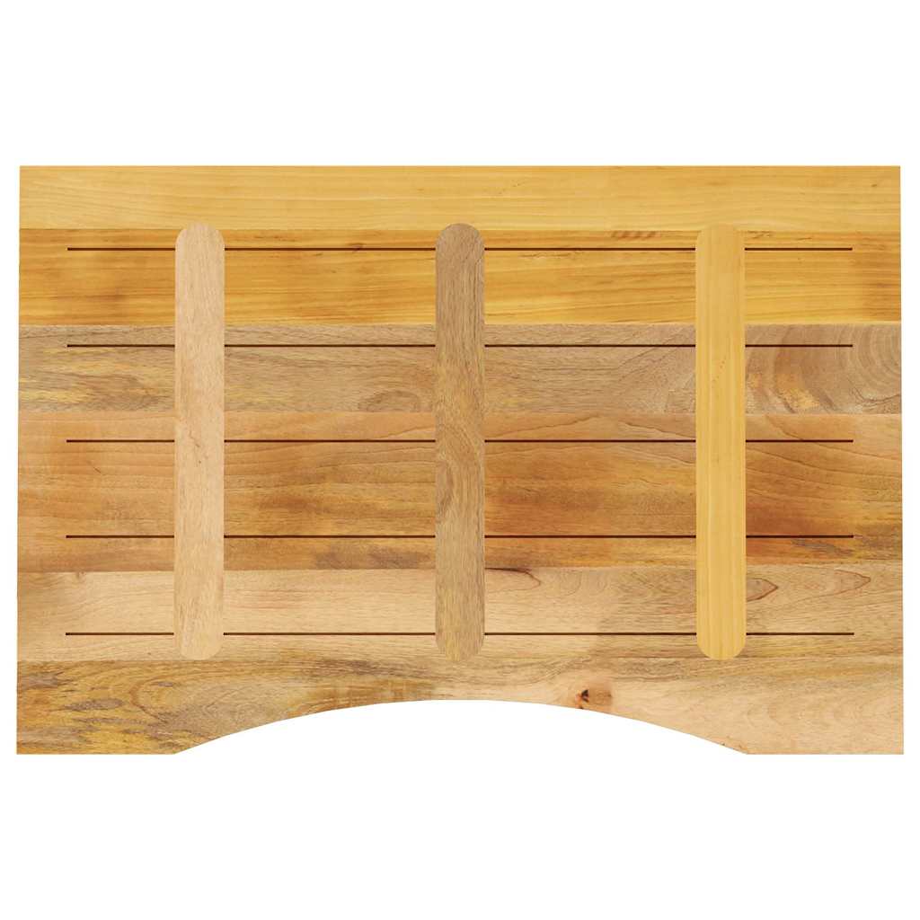 Stolní Deska S Výřezem 100X50X2,5 Cm Masivní Hrubý Mangovník