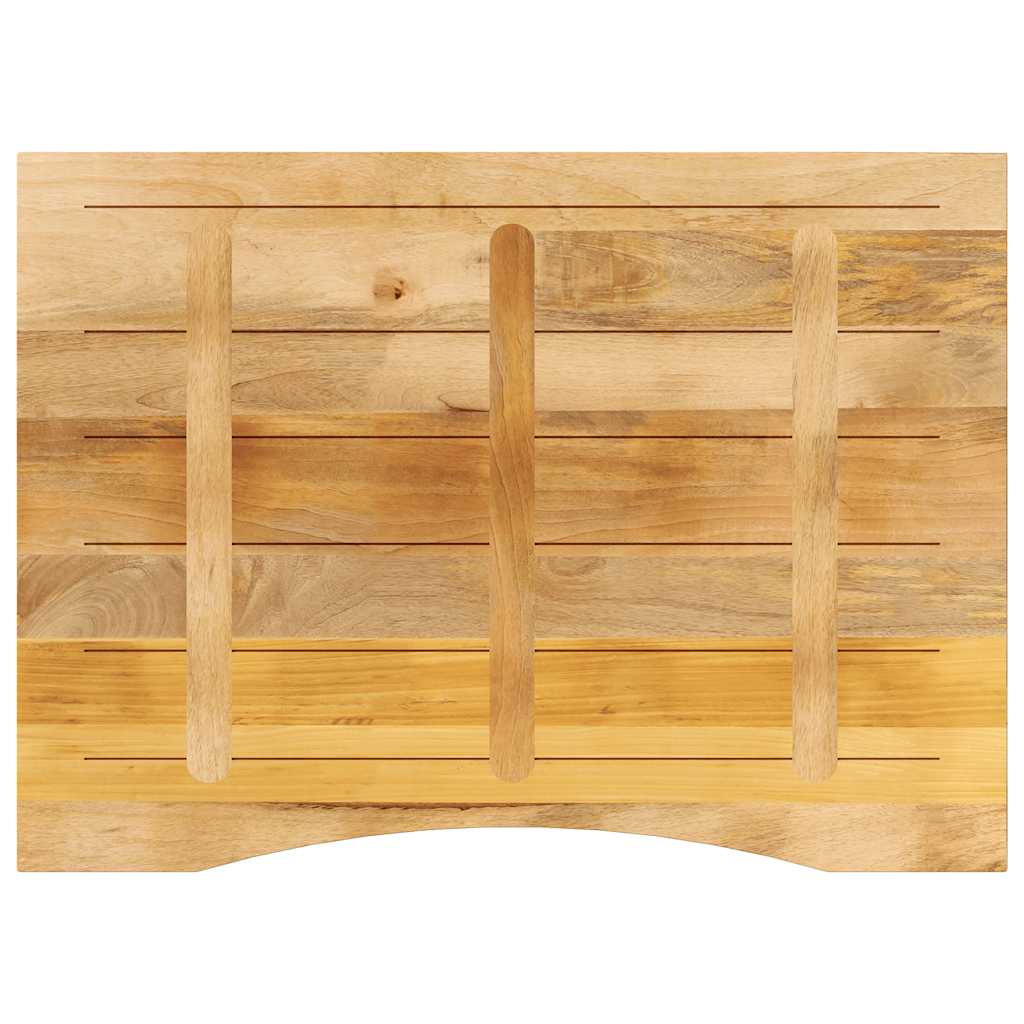 Stolní Deska S Výřezem 100X80X2,5 Cm Masivní Hrubý Mangovník