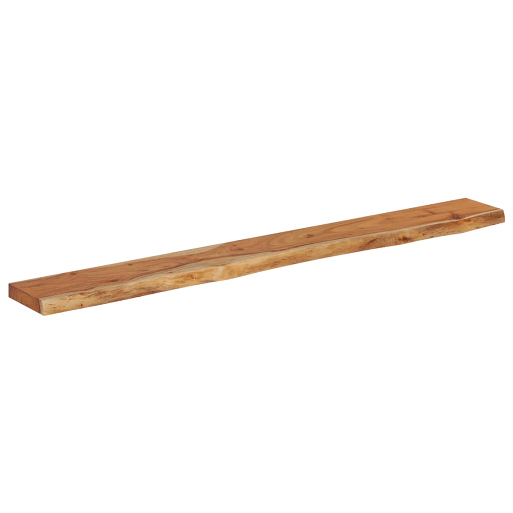 Nástěnná Police 160X20X3,8Cm Obdélník Masivní Akácie Živá Hrana Přírodní