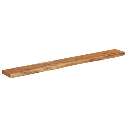 Nástěnná Police 160X20X3,8Cm Obdélník Masivní Akácie Živá Hrana Přírodní
