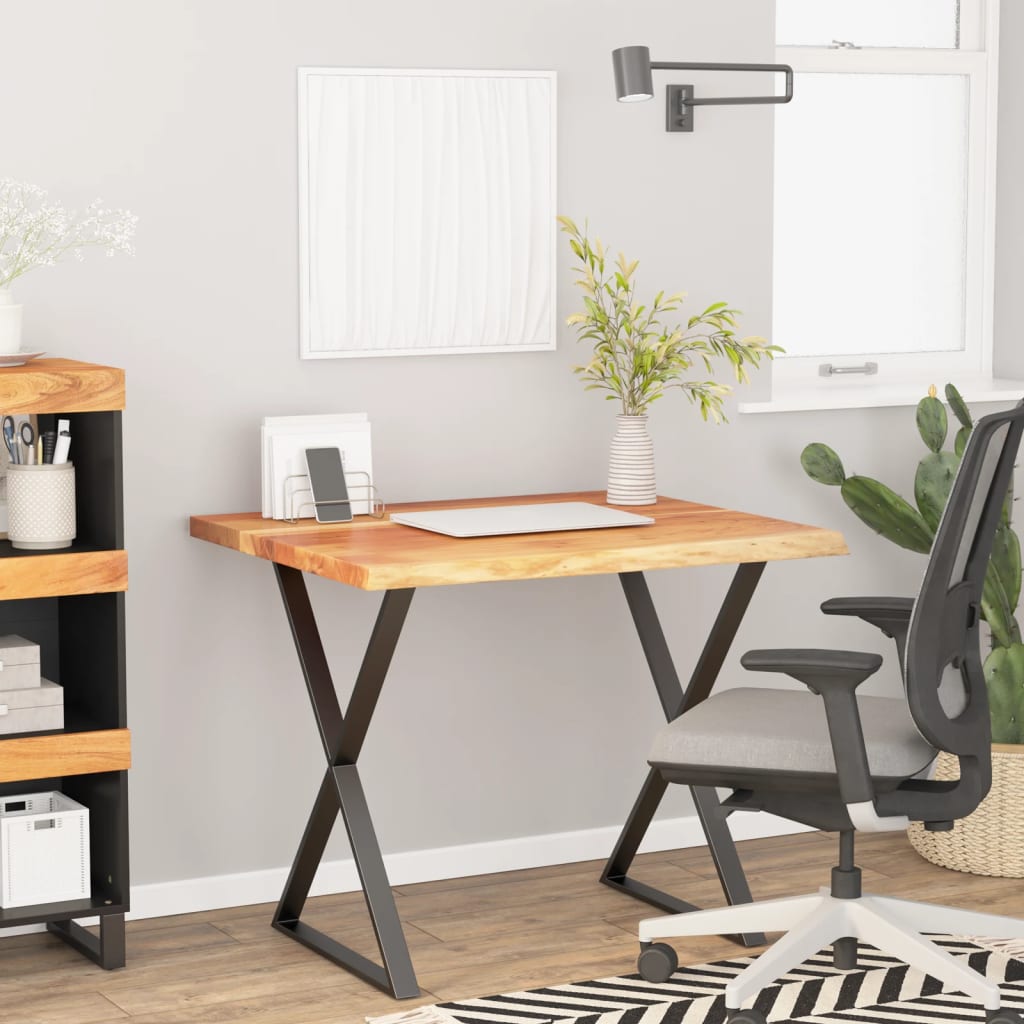 Stolní Deska 120X40X3,8 Cm Obdélník Masivní Akácie Živá Hrana Přírodní