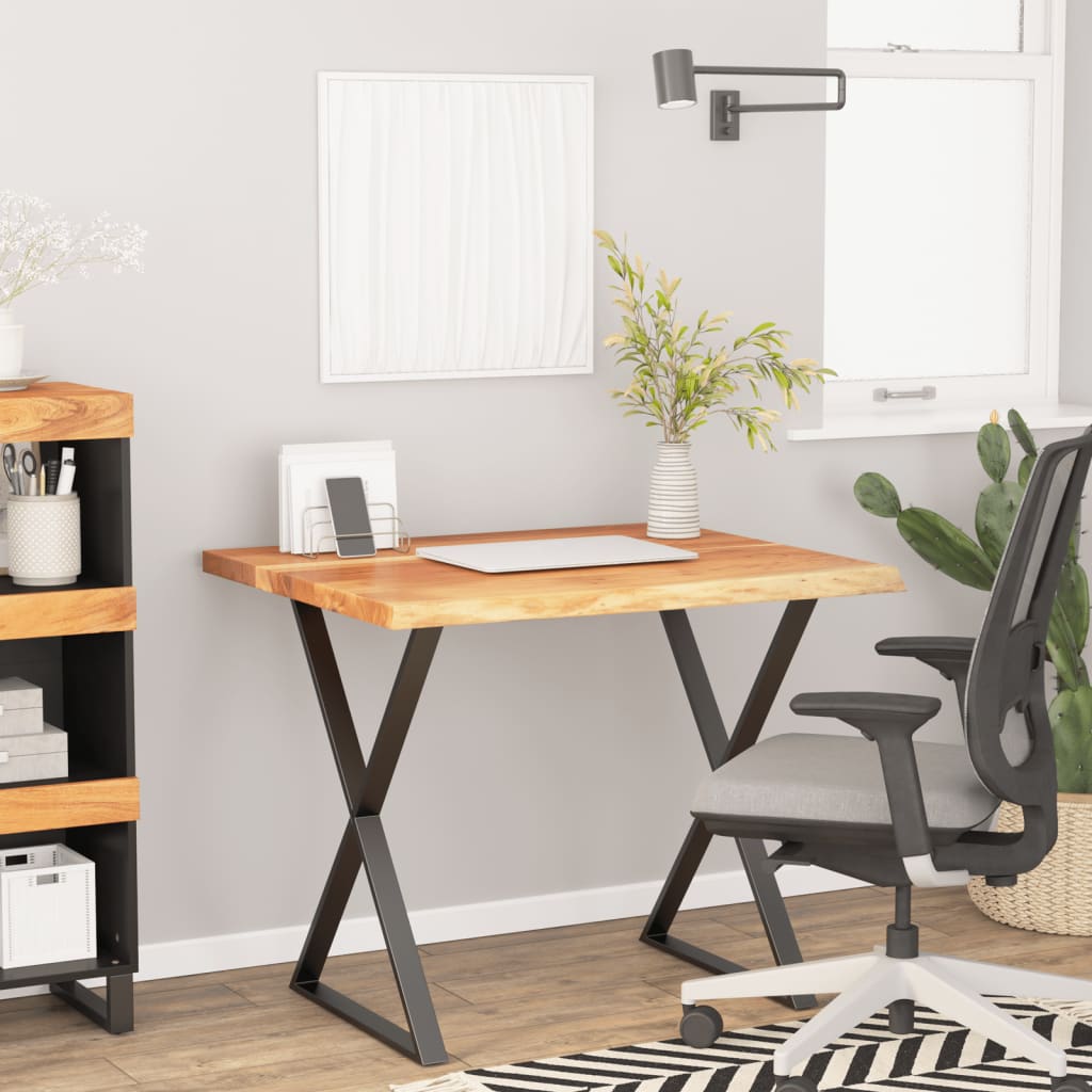Stolní Deska 120X40X3,8 Cm Obdélník Masivní Akácie Živá Hrana Přírodní